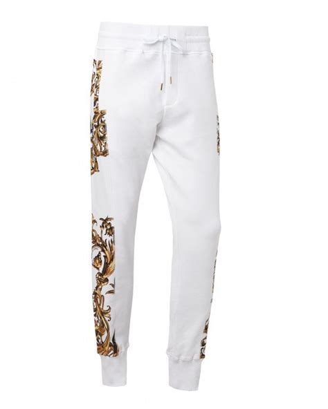 versace sweatpants white|Versace denim pants.